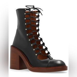Chloe May Heeled Lace Up Boots